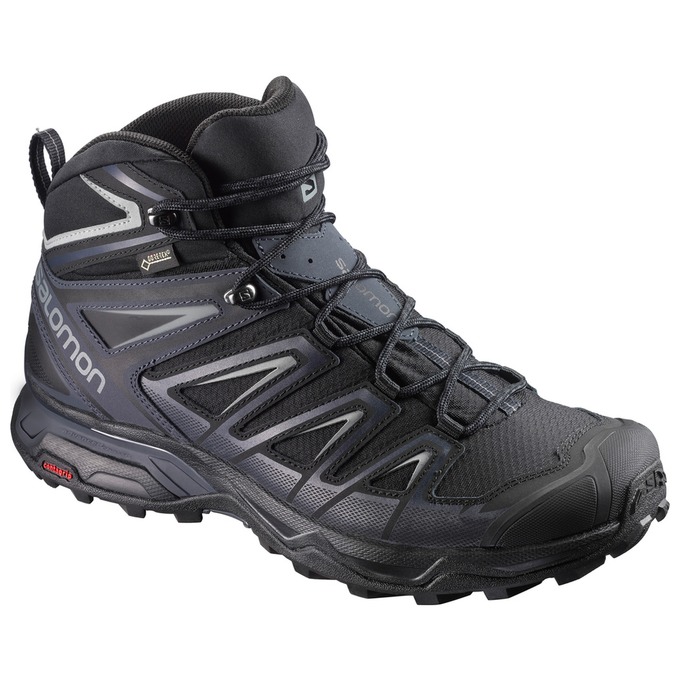 Salomon Israel X ULTRA 3 MID GTX® - Mens Hiking Shoes - Black (GNKM-56310)